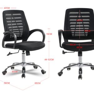 Ghế văn phòng lưng chữ A chân xoay 01