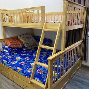 Mẫu Giường Gỗ Giường Tầng MS: 07